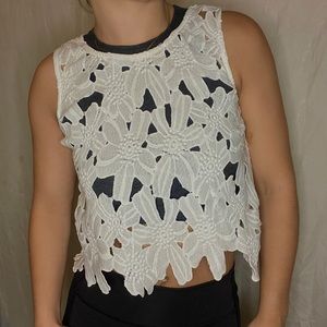 Acemi white floral tank top